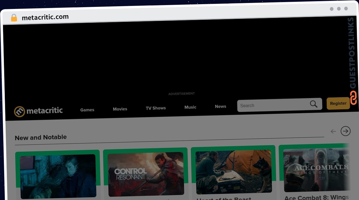 Publish Guest Post on metacritic.com
