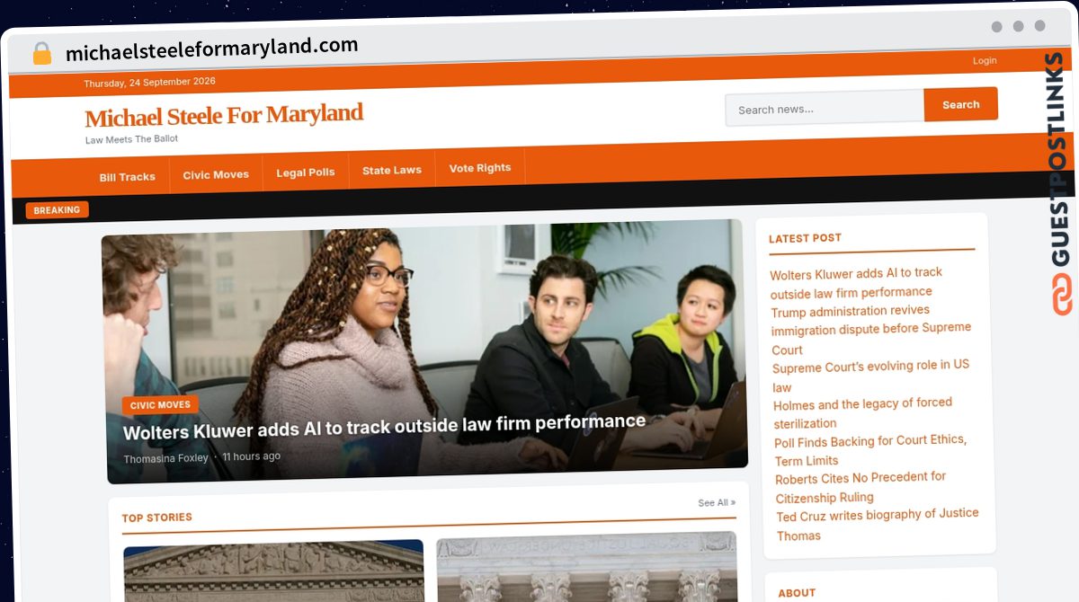 Publish Guest Post on michaelsteeleformaryland.com