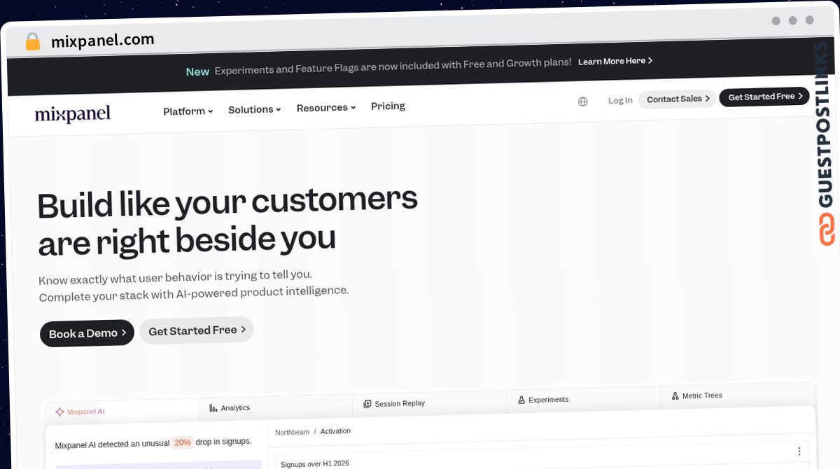 Publish Guest Post on mixpanel.com