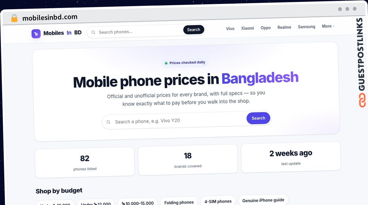 Publish Guest Post on mobilesinbd.com