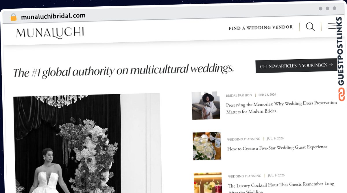Publish Guest Post on munaluchibridal.com