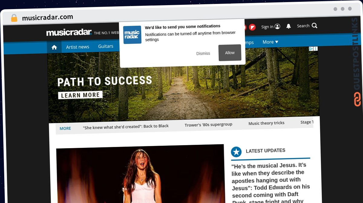 Publish Guest Post on musicradar.com
