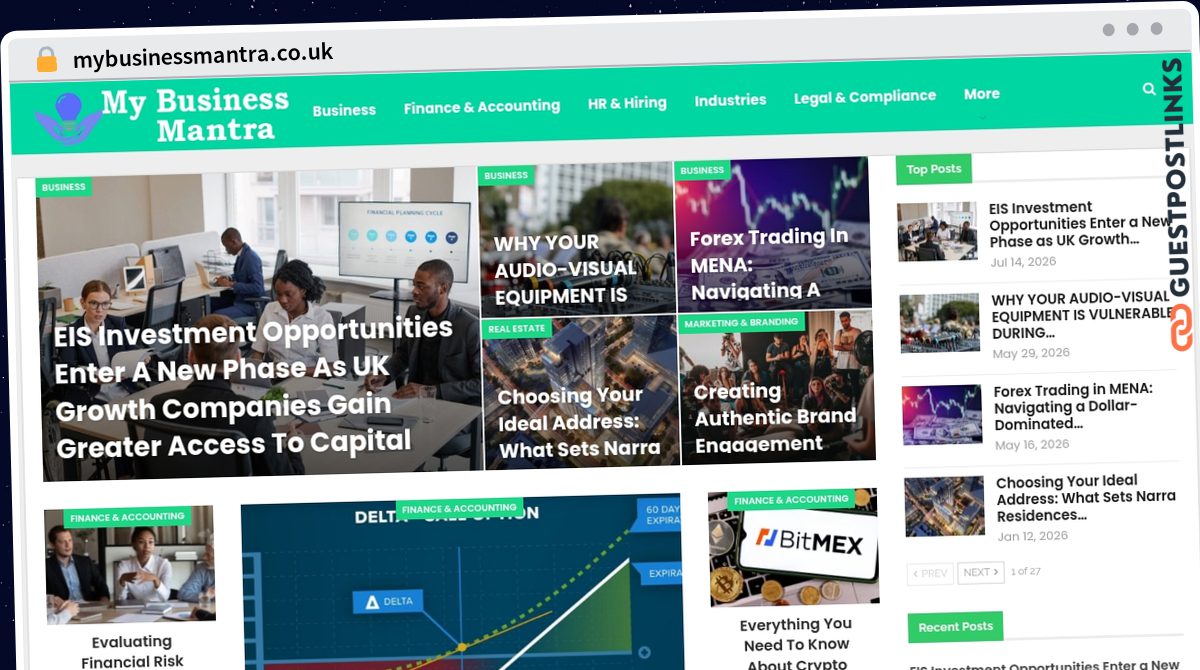 Publish Guest Post on mybusinessmantra.co.uk