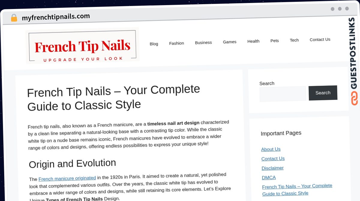 Publish Guest Post on myfrenchtipnails.com