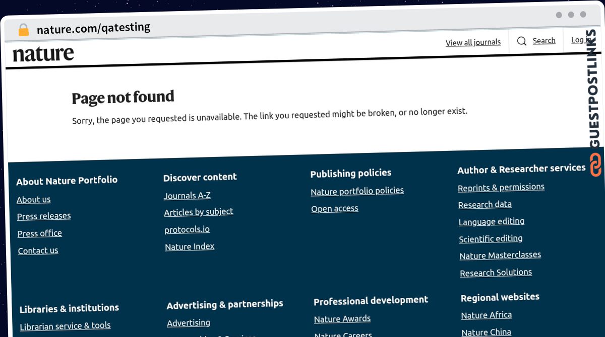 Publish Guest Post on nature.com/qatesting