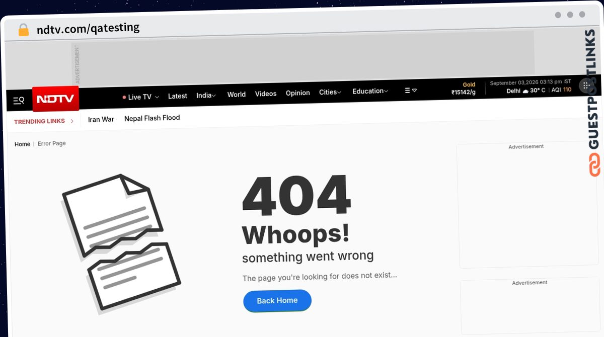 Publish Guest Post on ndtv.com/qatesting