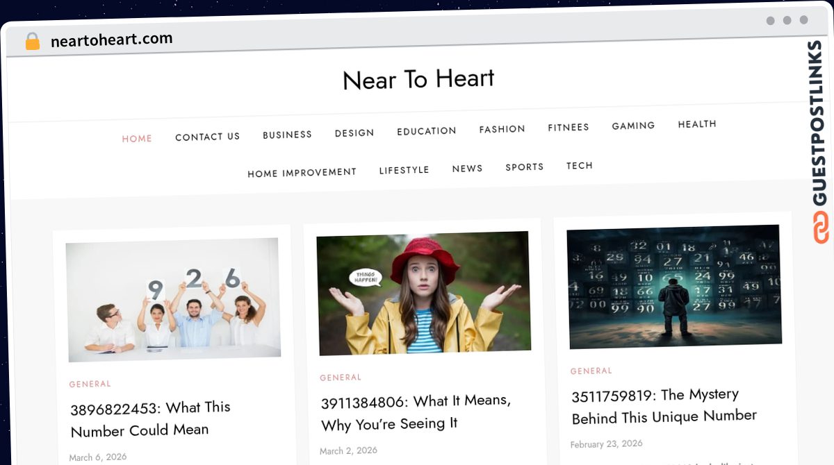 Publish Guest Post on neartoheart.com