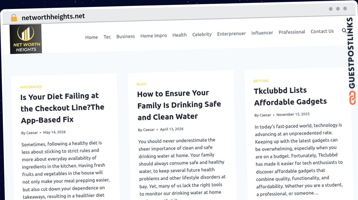Publish Guest Post on networthheights.net