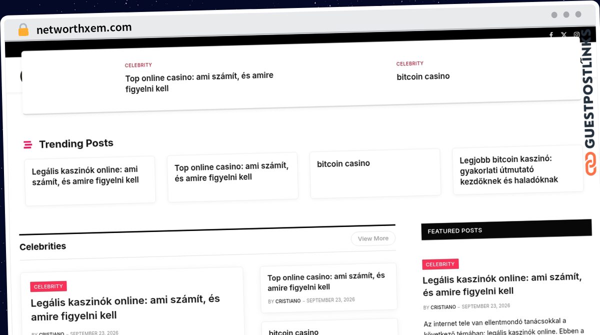 Publish Guest Post on networthxem.com