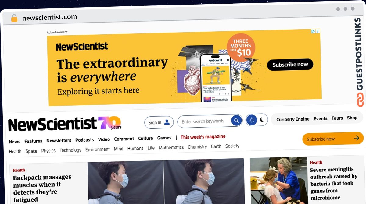 Publish Guest Post on newscientist.com
