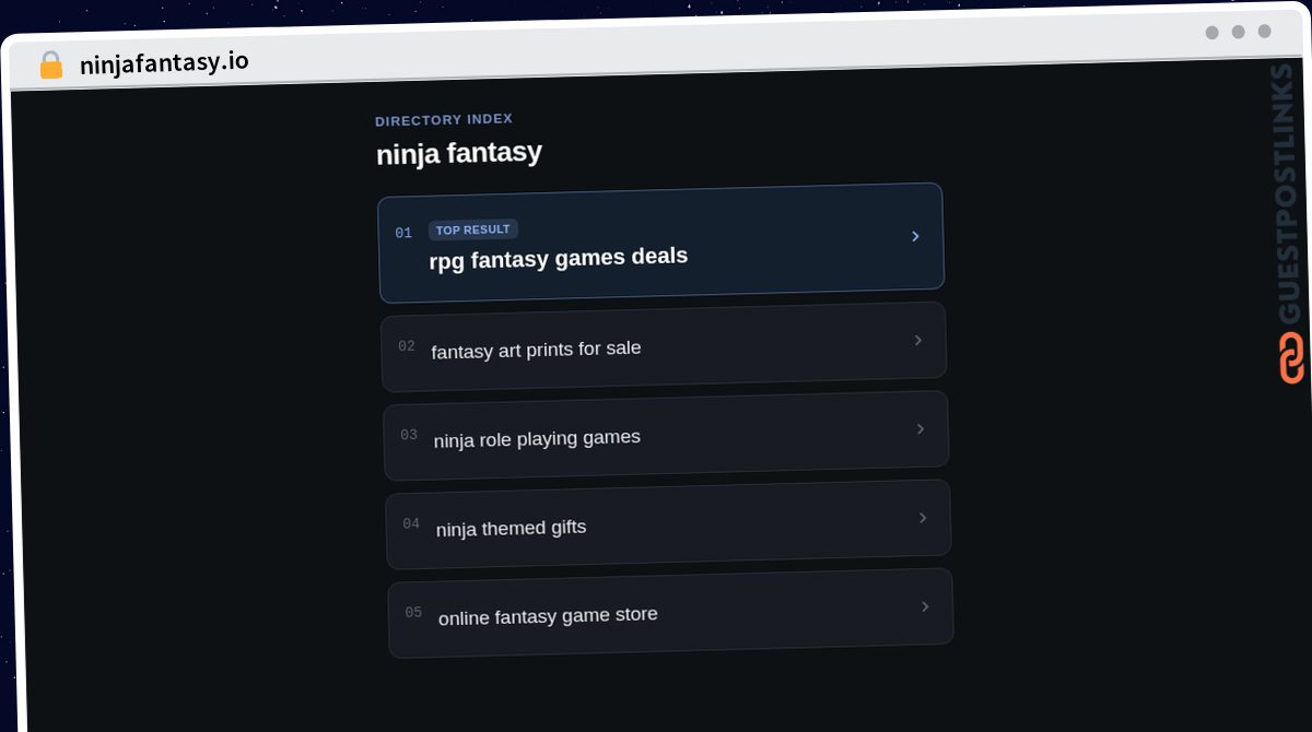 Publish Guest Post on ninjafantasy.io