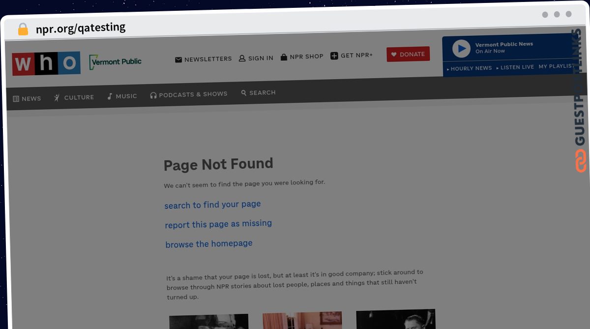 Publish Guest Post on npr.org/qatesting