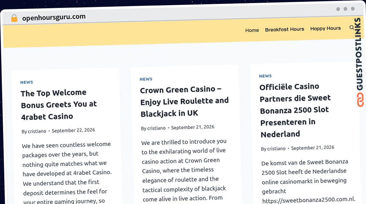 Publish Guest Post on openhoursguru.com