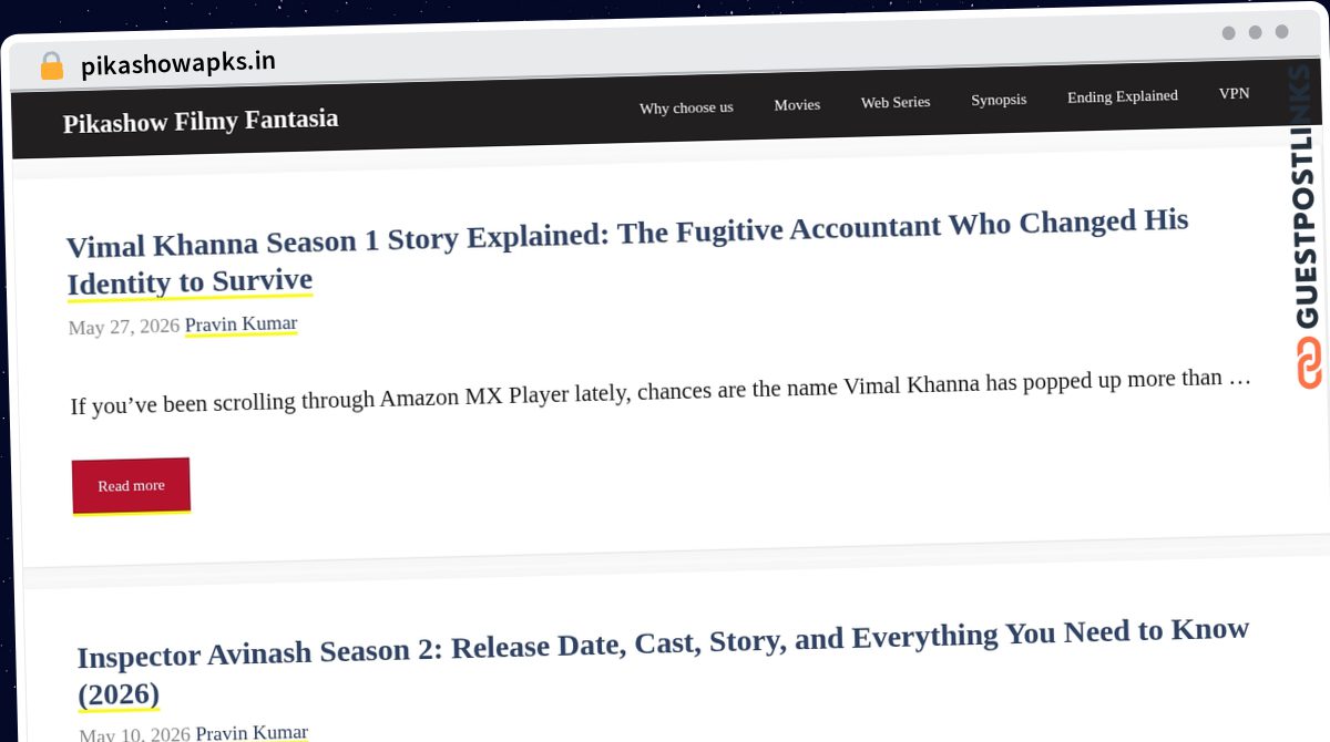 Publish Guest Post on pikashowapks.in