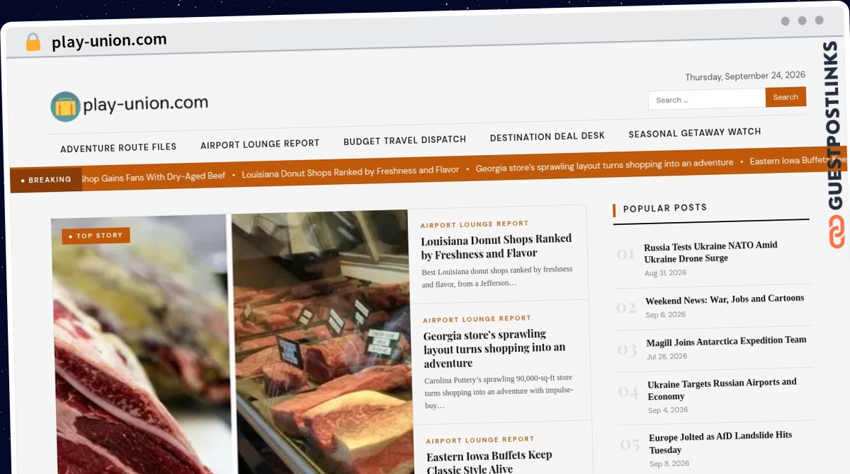 Publish Guest Post on play-union.com