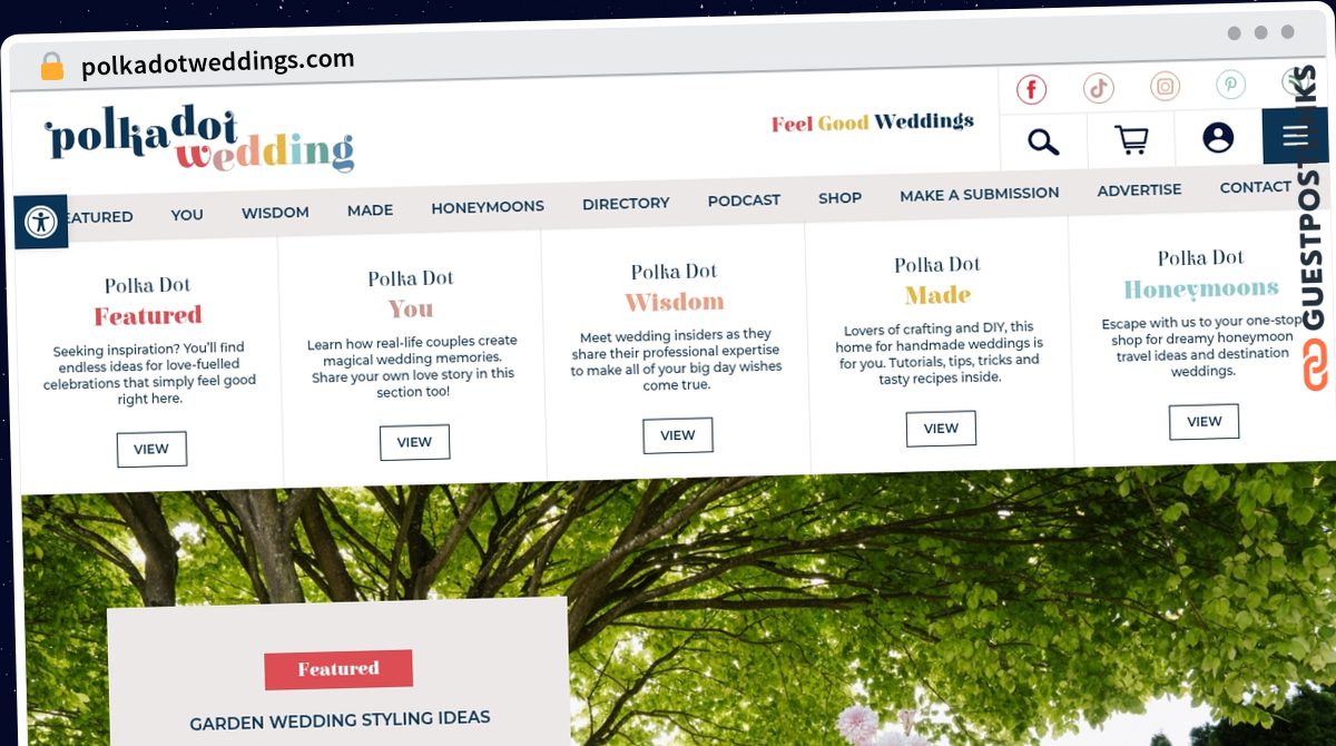 Publish Guest Post on polkadotweddings.com