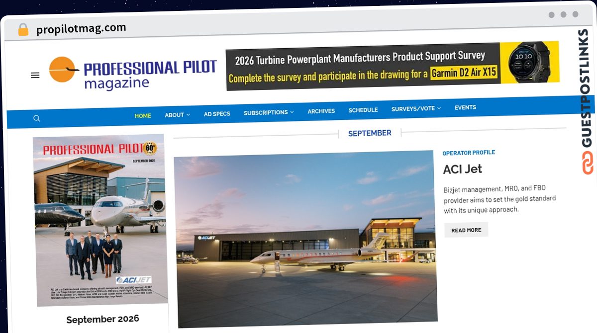 Publish Guest Post on propilotmag.com