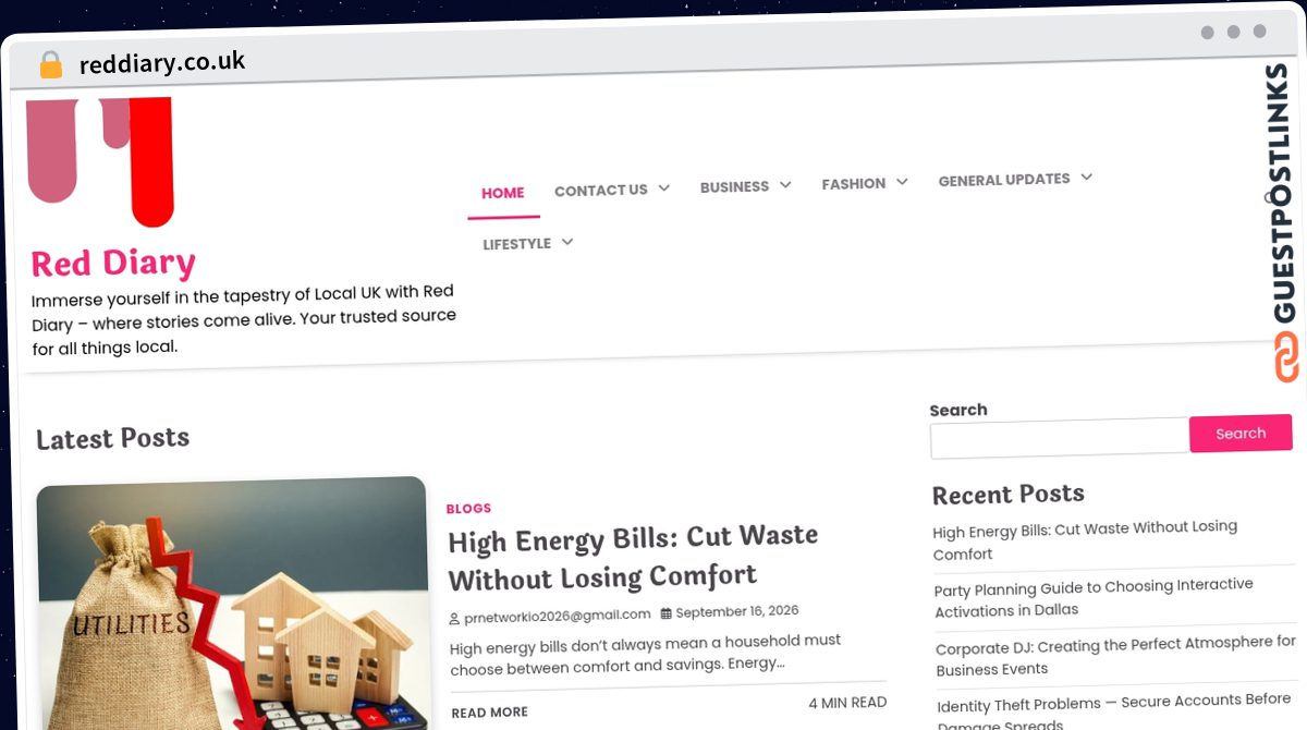 Publish Guest Post on reddiary.co.uk