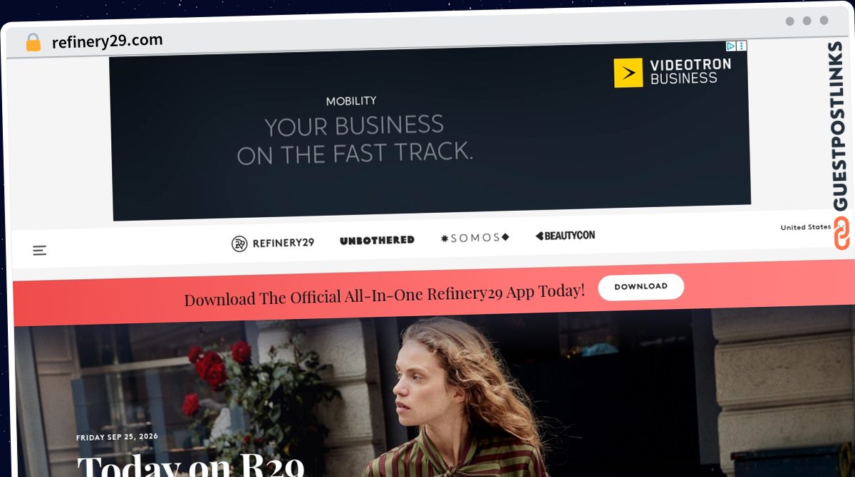 Publish Guest Post on refinery29.com