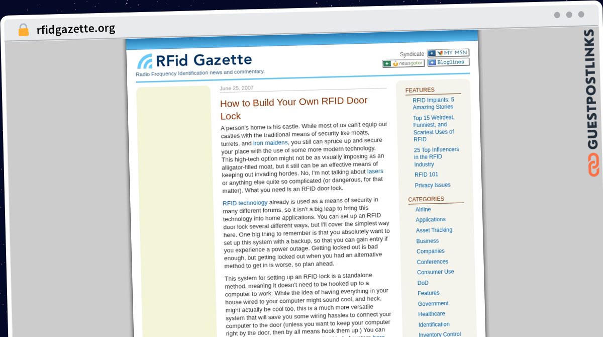 Publish Guest Post on rfidgazette.org