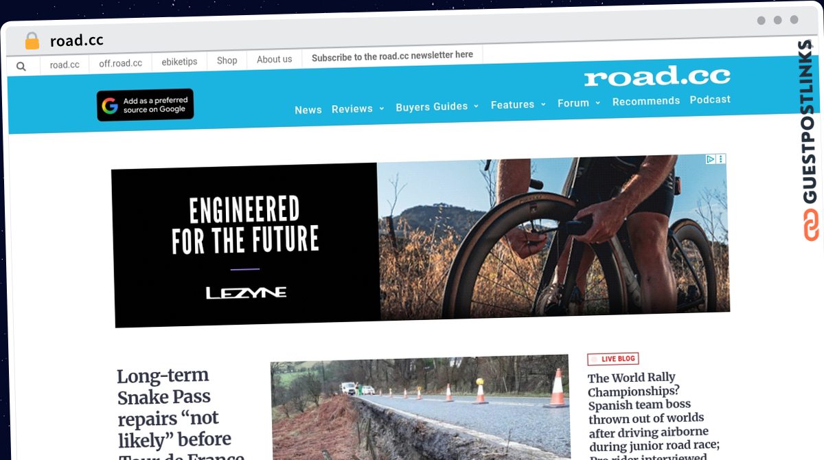 Publish Guest Post on road.cc