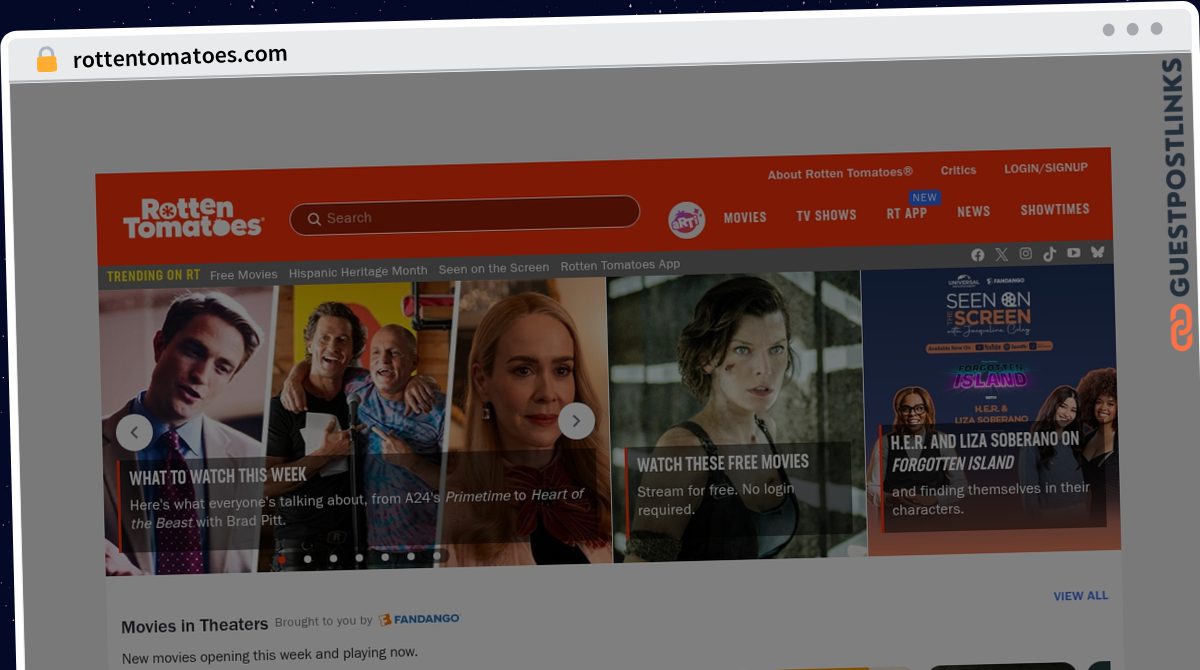 Publish Guest Post on rottentomatoes.com