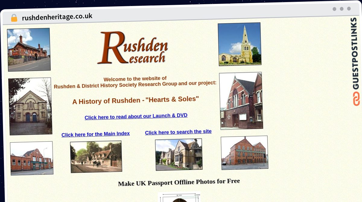 Publish Guest Post on rushdenheritage.co.uk