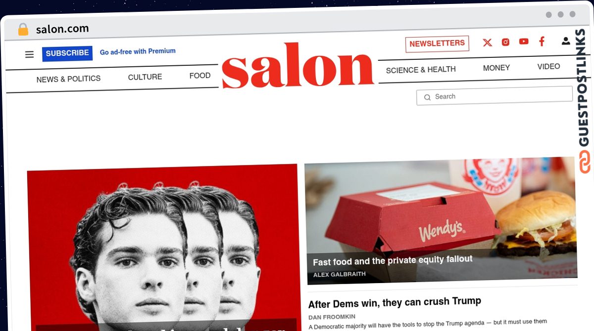 Publish Guest Post on salon.com