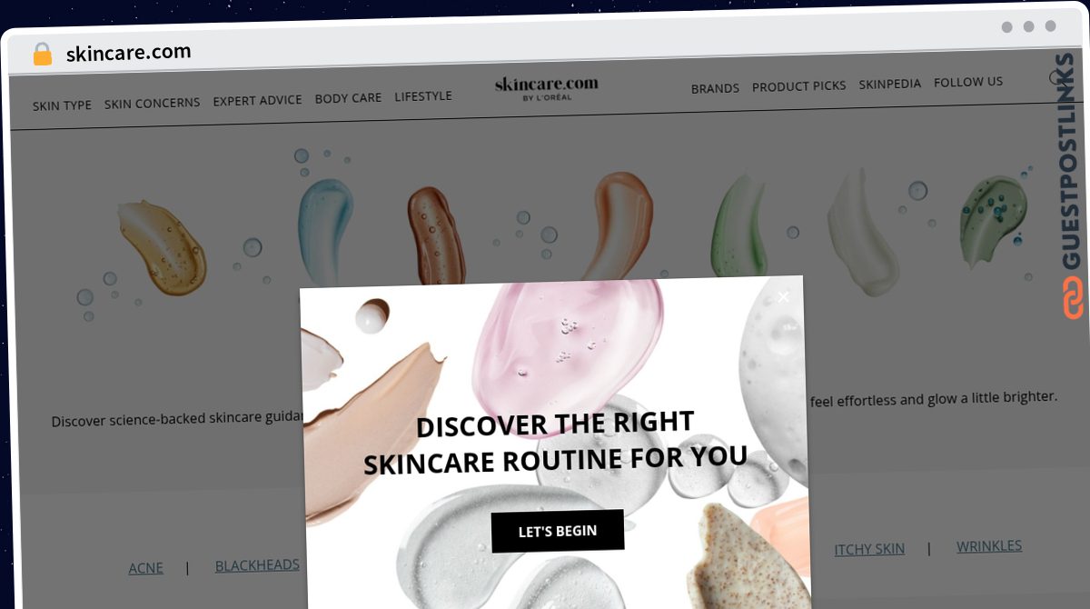 Publish Guest Post on skincare.com