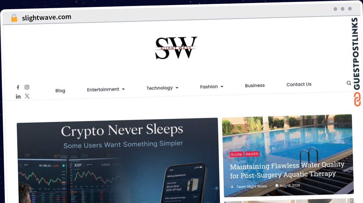 Publish Guest Post on slightwave.com