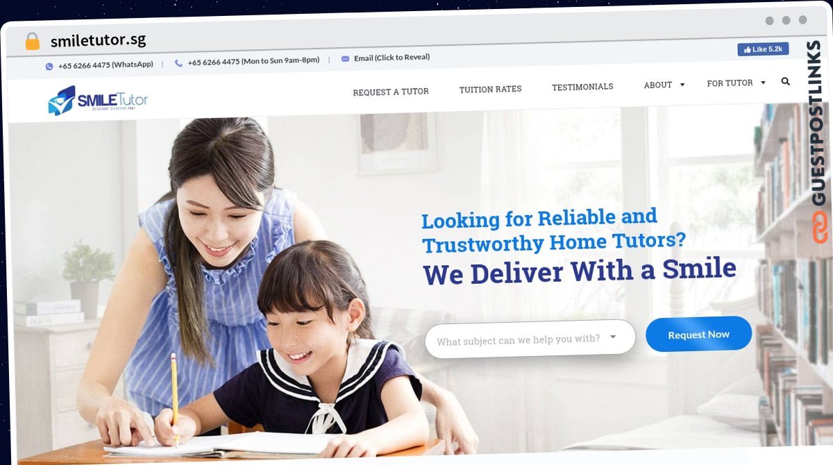Publish Guest Post on smiletutor.sg