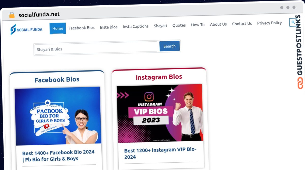Publish Guest Post on socialfunda.net