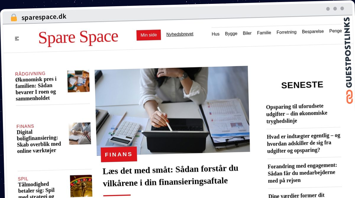 Publish Guest Post on sparespace.dk