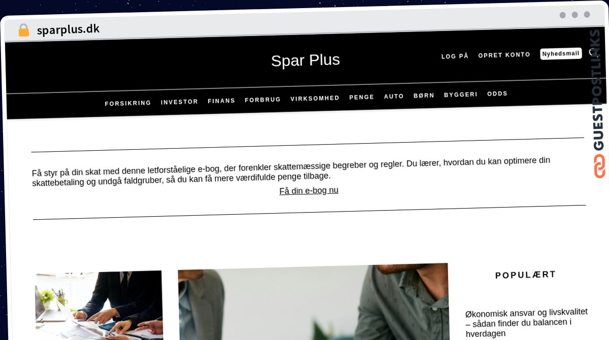 Publish Guest Post on sparplus.dk