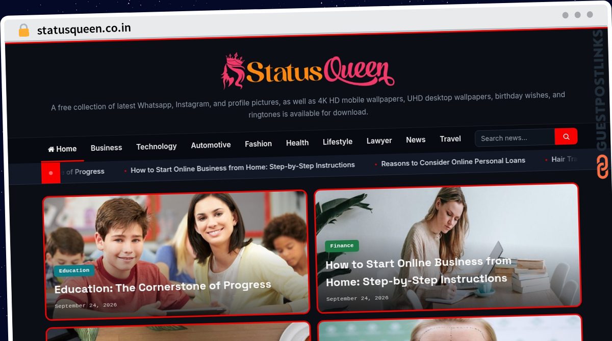 Publish Guest Post on statusqueen.co.in