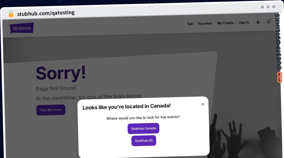 Publish Guest Post on stubhub.com/qatesting