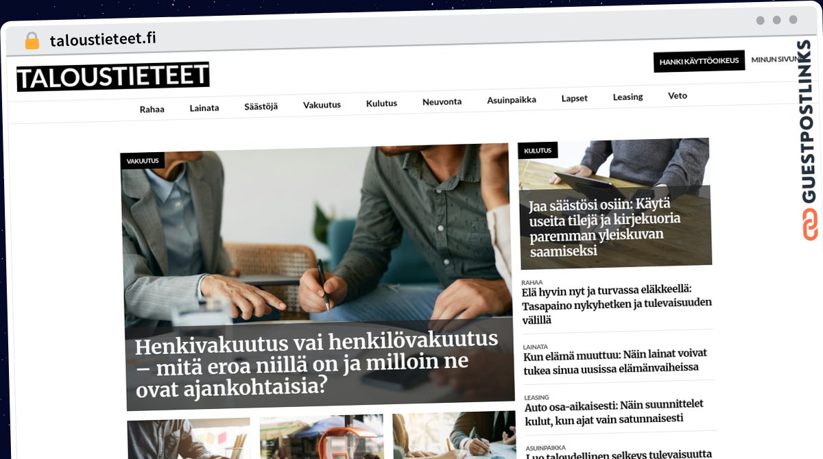 Publish Guest Post on taloustieteet.fi