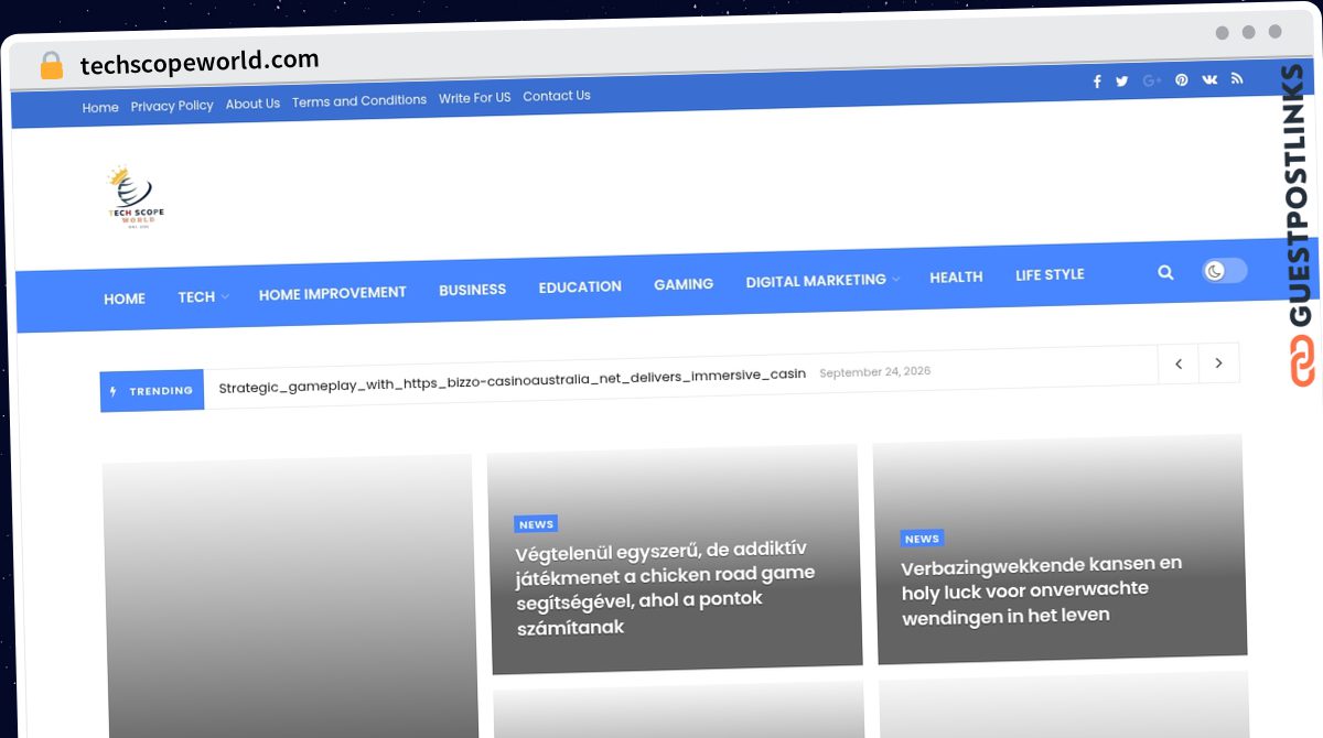 Publish Guest Post on techscopeworld.com
