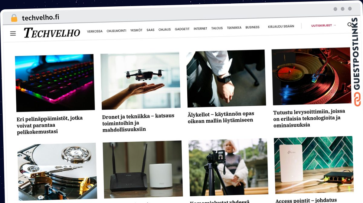 Publish Guest Post on techvelho.fi