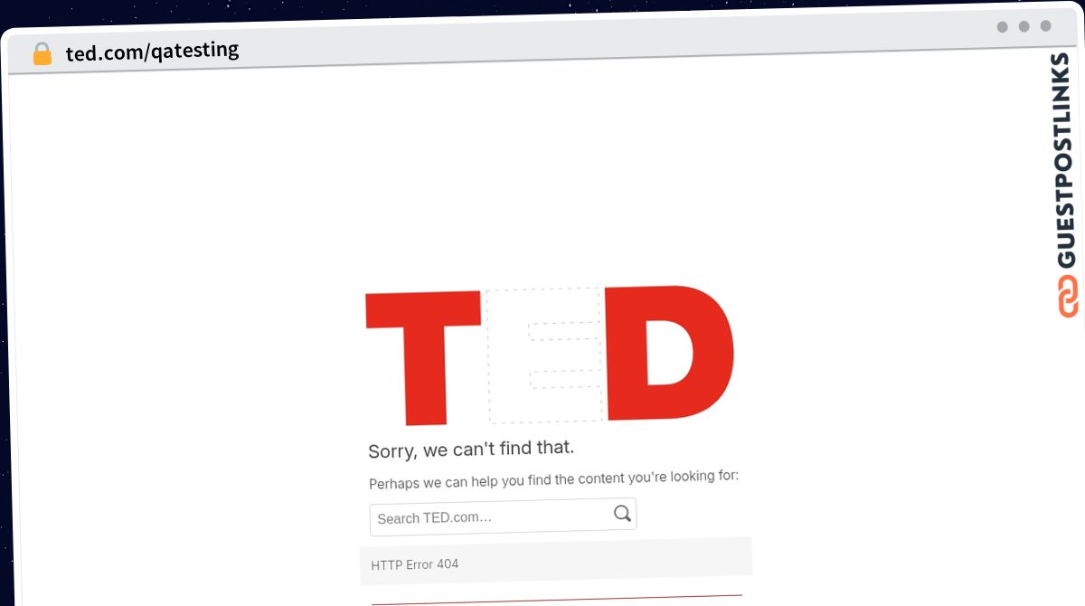 Publish Guest Post on ted.com/qatesting