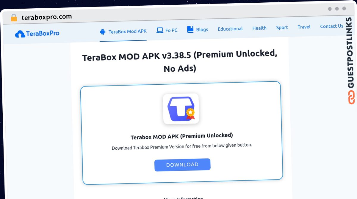 Publish Guest Post on teraboxpro.com