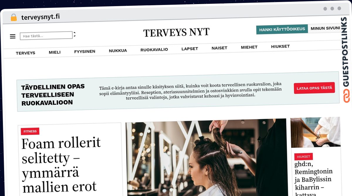 Publish Guest Post on terveysnyt.fi