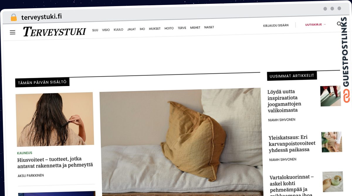 Publish Guest Post on terveystuki.fi