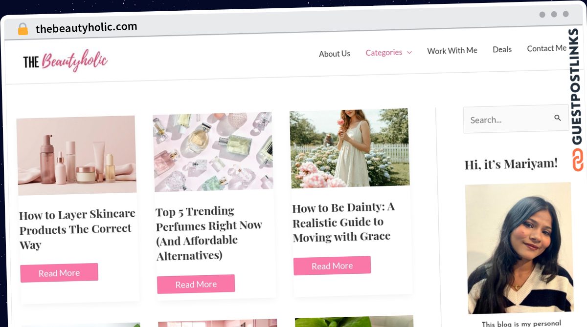 Publish Guest Post on thebeautyholic.com