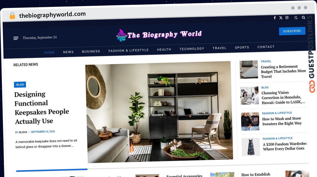 Publish Guest Post on thebiographyworld.com