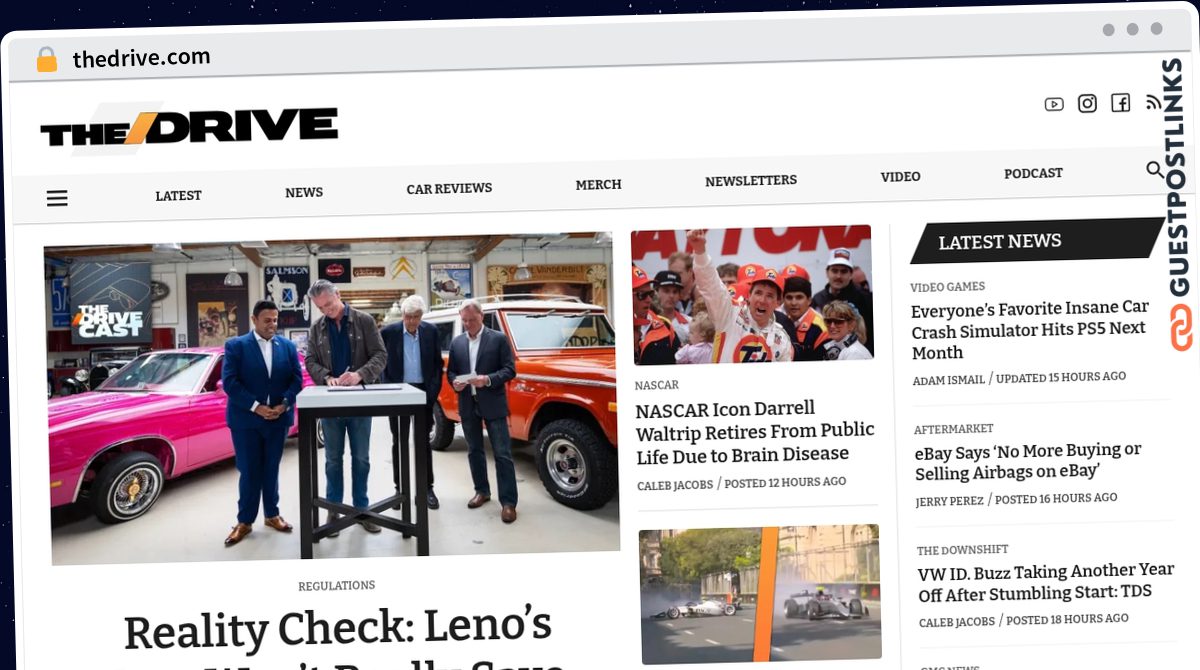 Publish Guest Post on thedrive.com