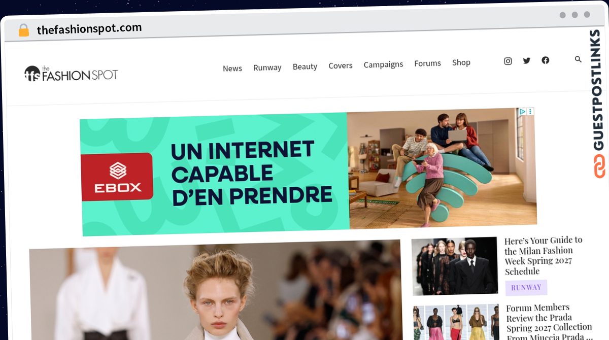 Publish Guest Post on thefashionspot.com