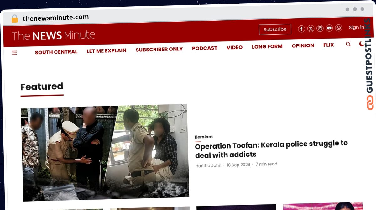 Publish Guest Post on thenewsminute.com
