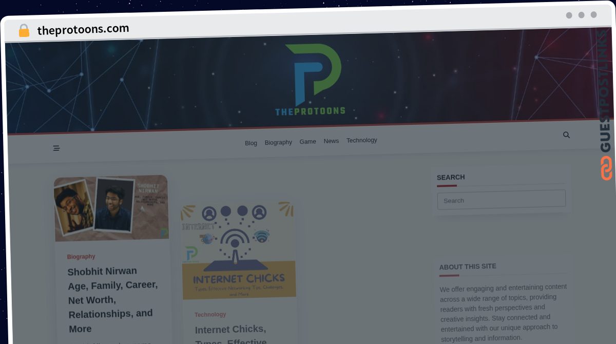 Publish Guest Post on theprotoons.com