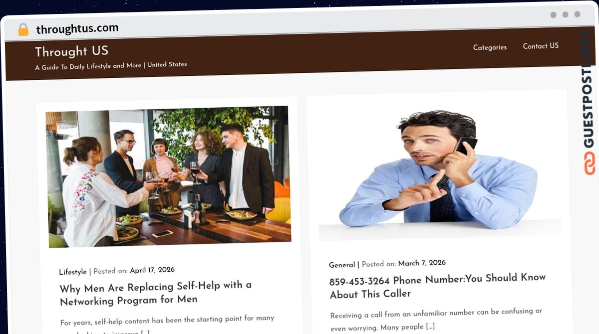 Publish Guest Post on throughtus.com